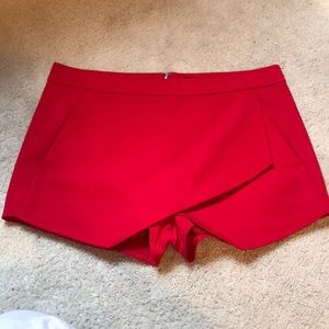 Red Skort size Medium size 8 Express NWOT